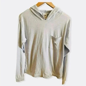 PINK VICTORIA SECRET Blue Light Long Sleeves Graphic lightweight Hoodie Sz XS